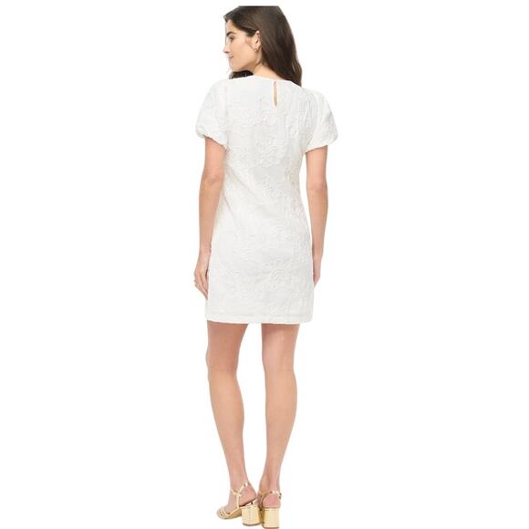 J.Crew Factory Eyelet Puff-sleeve Mini Dress in White CI022 size 6 NWT - Picture 4 of 6